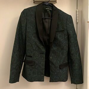 Green and black tuxedo blazer from Elizabeth and James